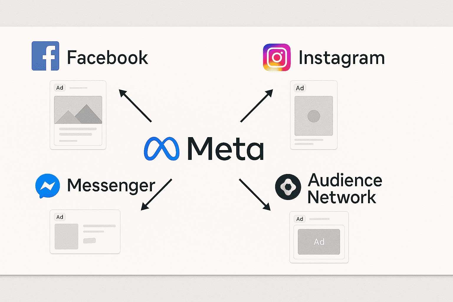 Meta network graphic featuring the words "Meta" and "Social Media" prominently displayed.