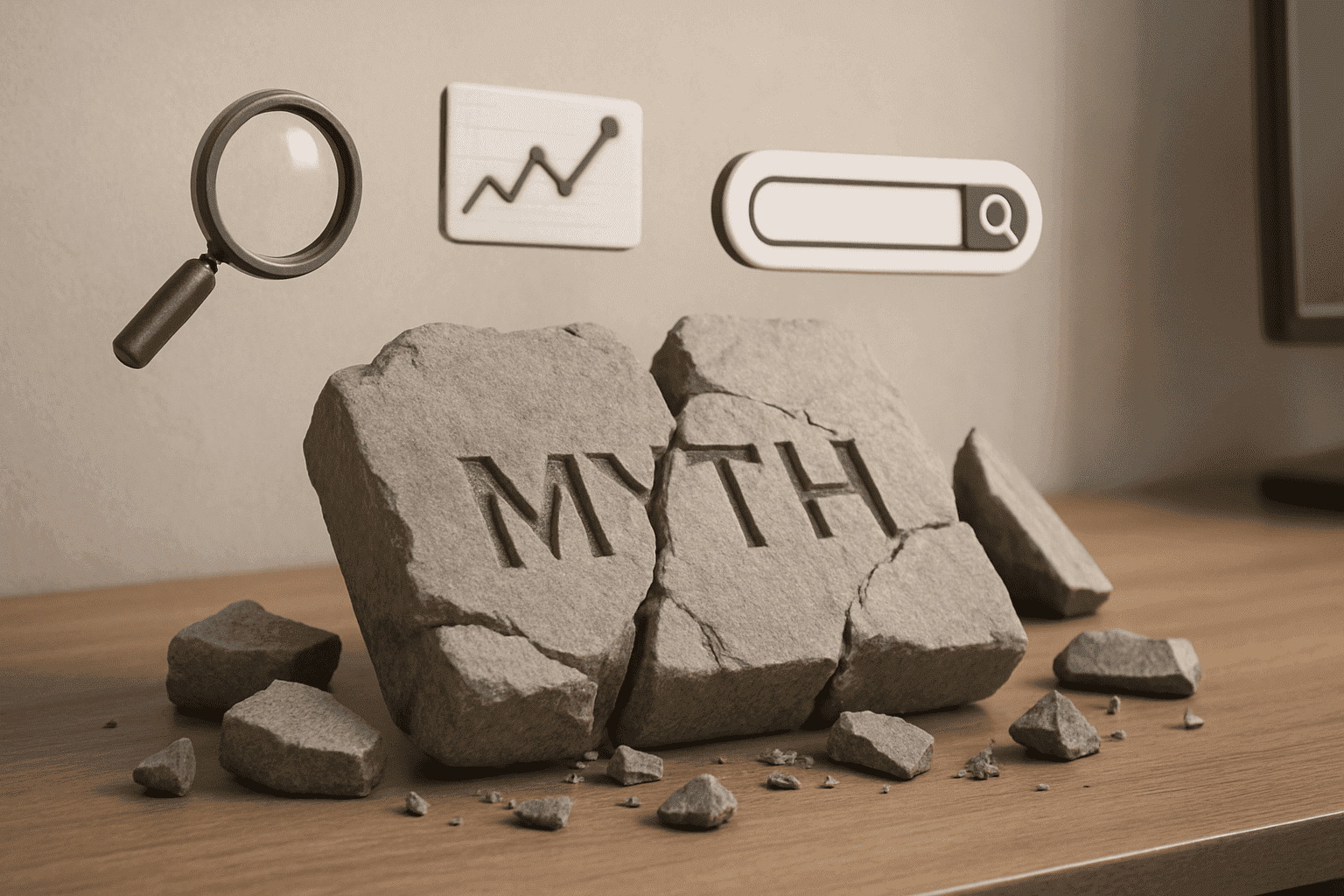Image illustrating strategies to avoid business myths and misconceptions for better decision-making.