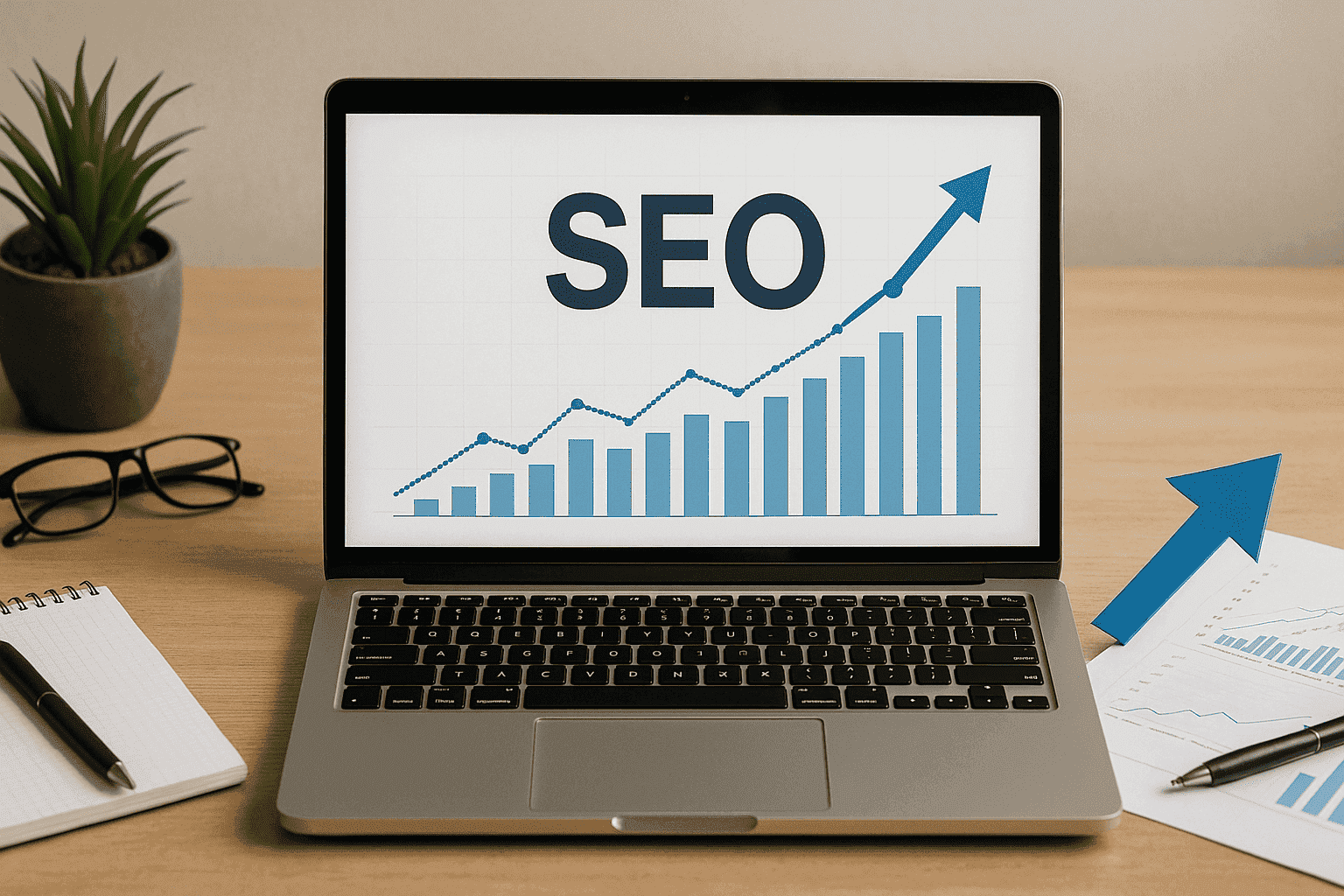 SEO strategies tailored for small businesses, featuring keywords, analytics, and website optimization techniques.