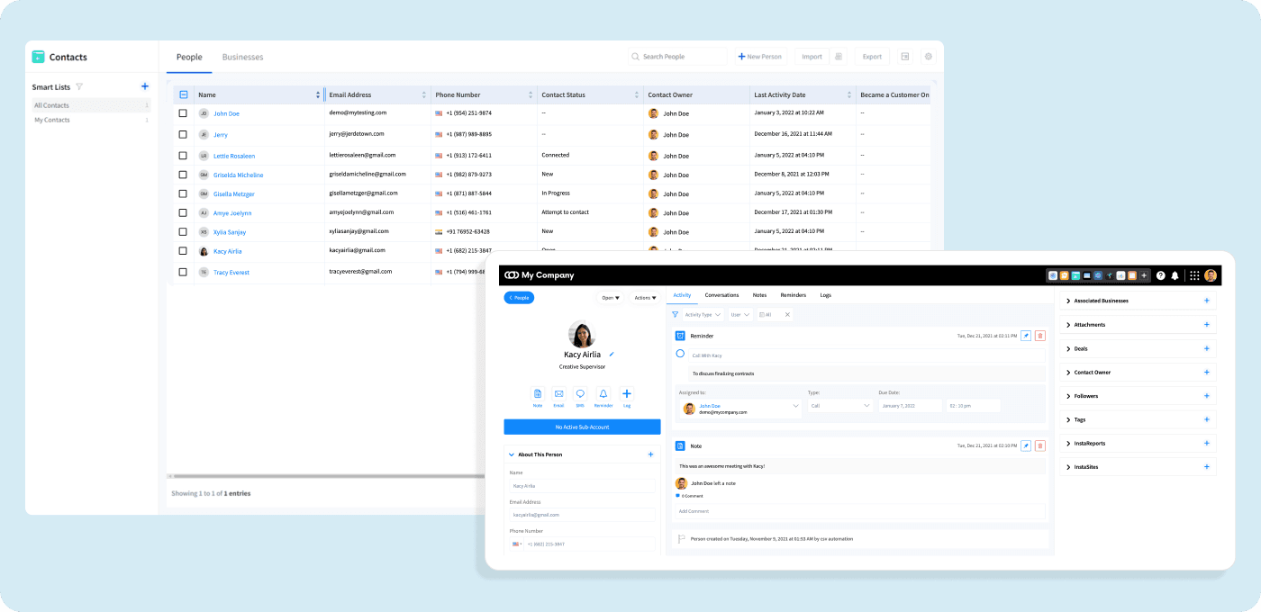 Software contacts crm image